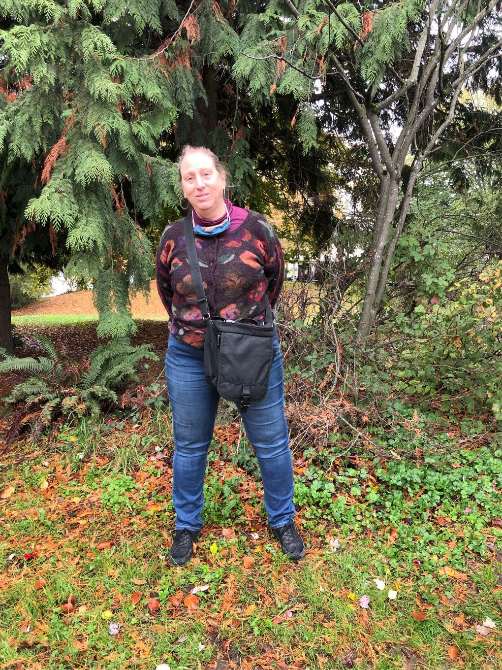 Deborah Niedermeyer, 67, who lives in Wallingford, said she supports increasing density in neighborhoods and eliminating single-family housing. (Michelle Baruchman / The Seattle Times)