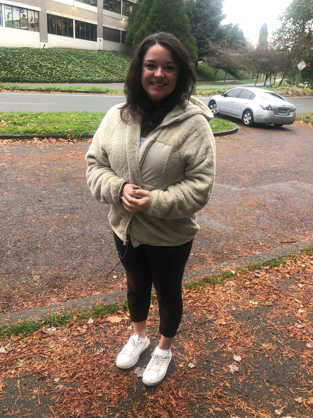 Sarah Miller, 29, lives in Fremont and said she wants to see a future Seattle that is equitable and takes pragmatic approaches to the city’s biggest issues. (Michelle Baruchman / The Seattle Times)