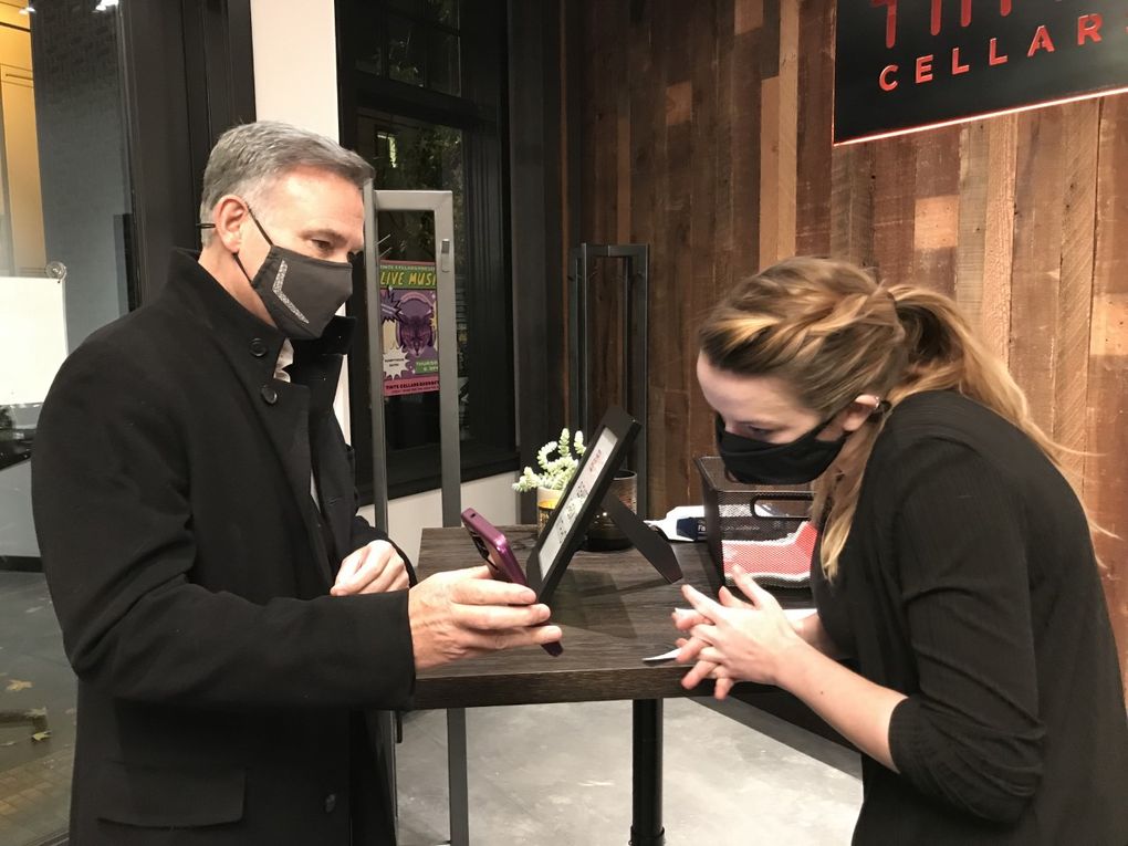 Yes, they are checking everyone. That means everyone. (Lynda Mapes / The Seattle Times)