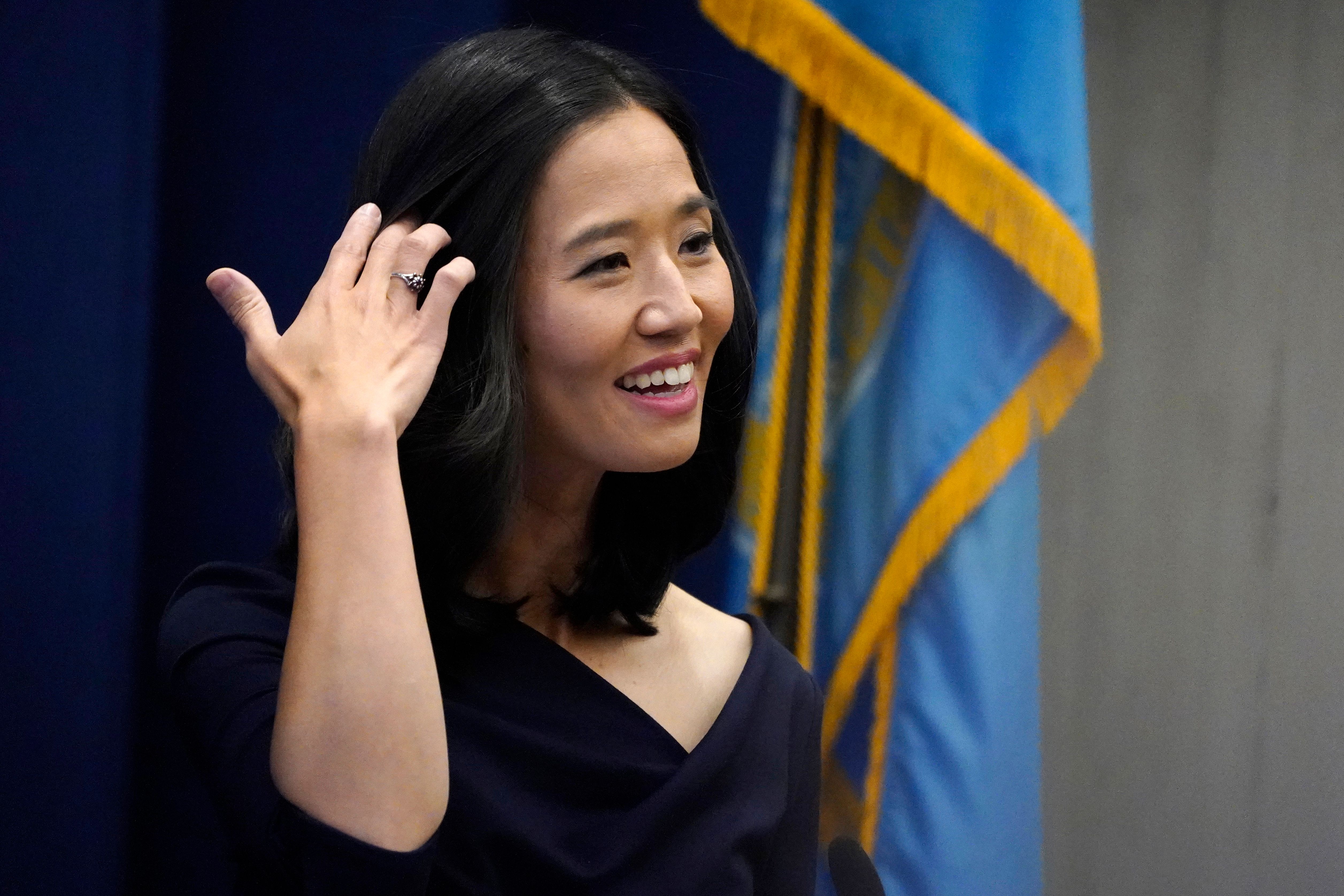 Michelle Wu sworn in as Boston s first woman elected mayor The