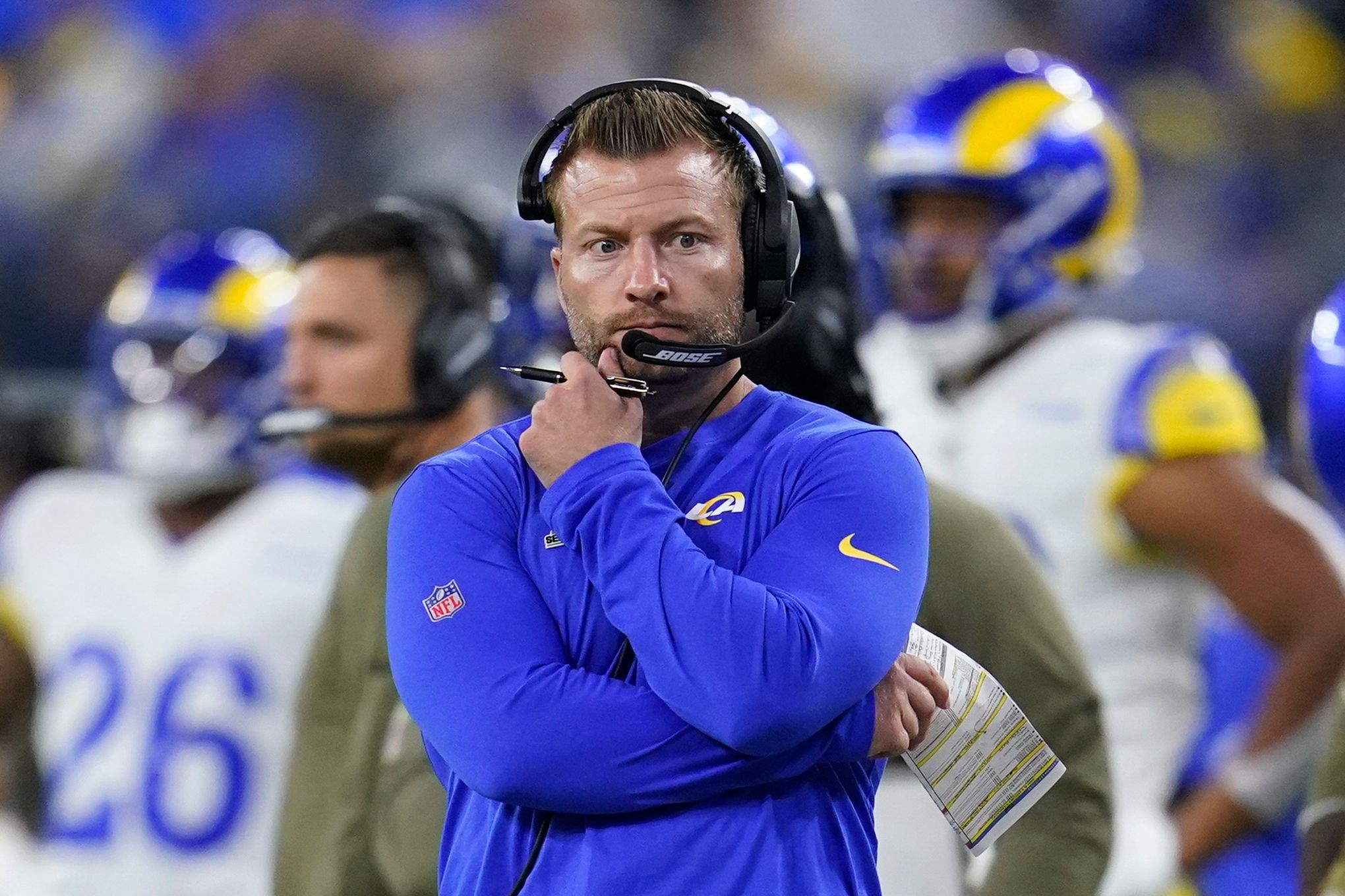 The Break Out: Sean McVay and Matthew Stafford, committed to their brand  new roles, are doing things they've never done before