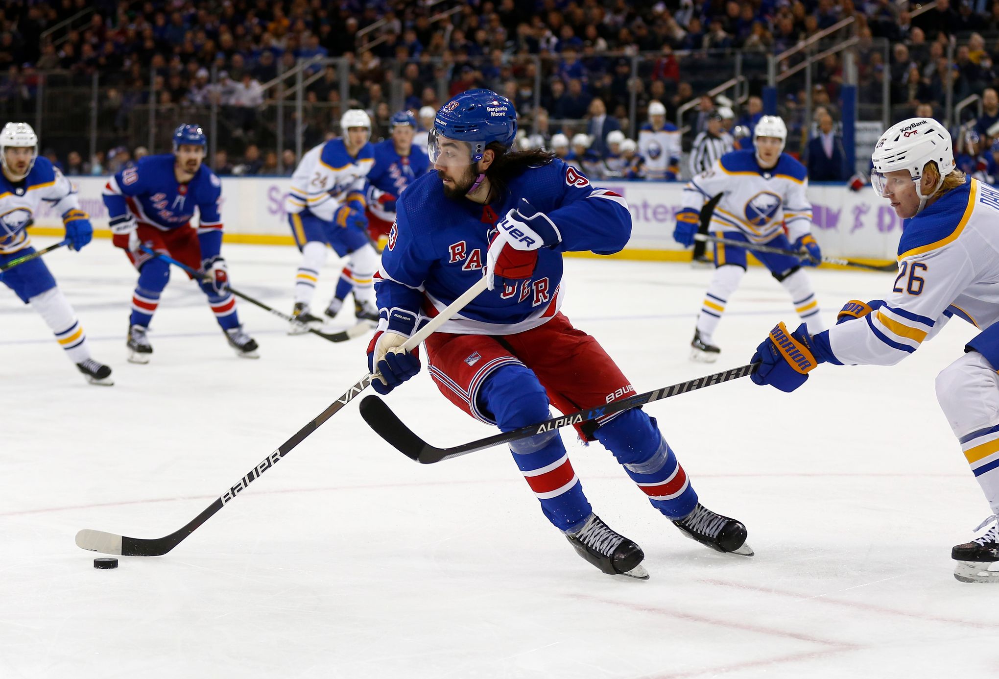 A wild last second 5-4 win for the New York Rangers over the Sabres