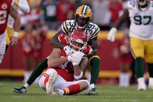 KANSAS CITY, MO - NOVEMBER 07: Green Bay Packers defensive back Chandon  Sullivan (39) during an NFL game between the Green Bay Packers and Kansas  City Chiefs on Nov 7, 2021 at