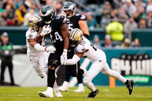 Jalen Hurts runs for 3 scores, Eagles beat Saints 40-29 - Seattle