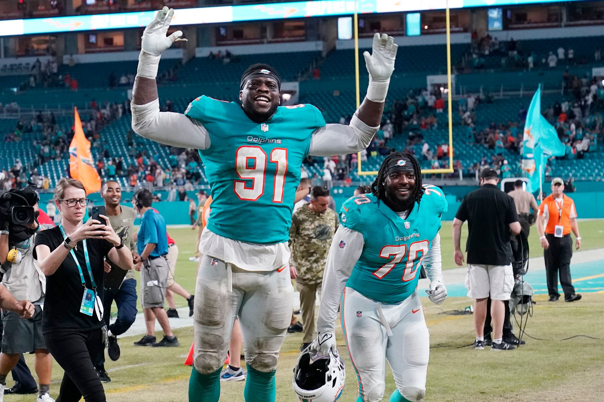 Miami Dolphins offensive lineman Robert Hunt scored TD that wasn't