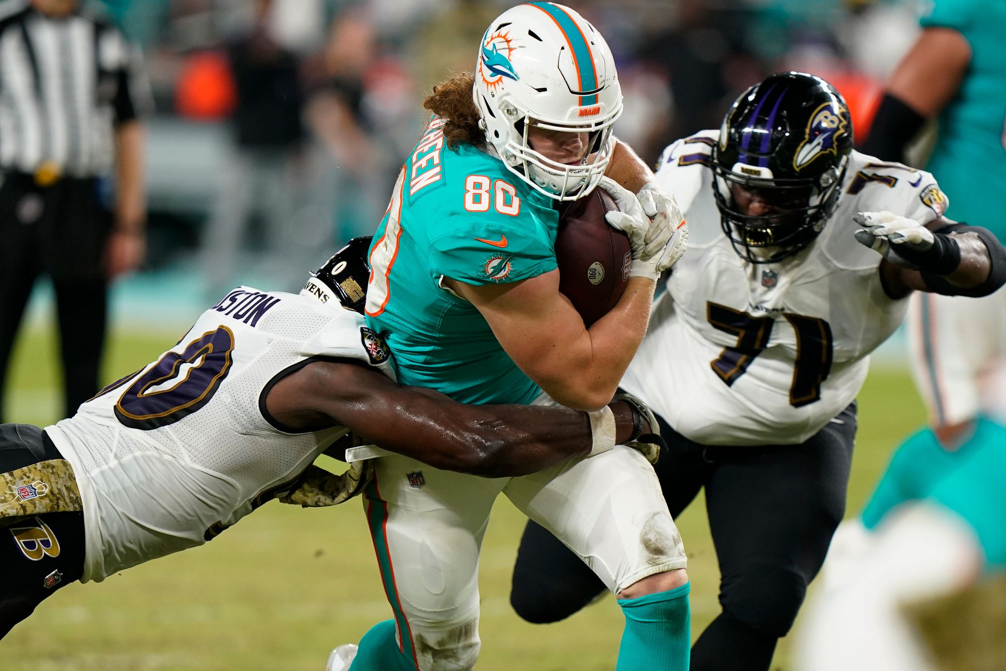 Houston's 100-sack milestone was a bright spot for Ravens