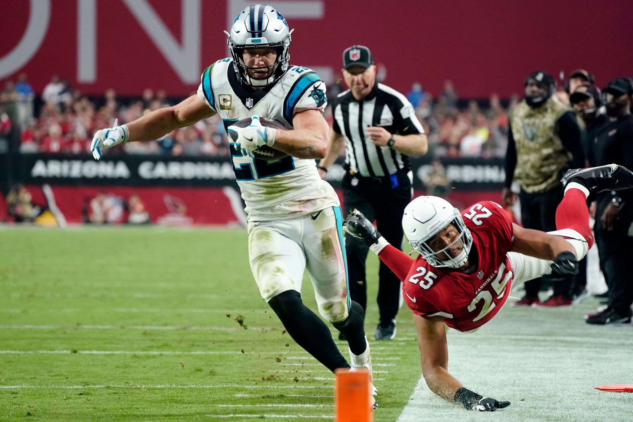 McCaffrey is first NFL player in over 15 years to record rush, pass and  receiving TD