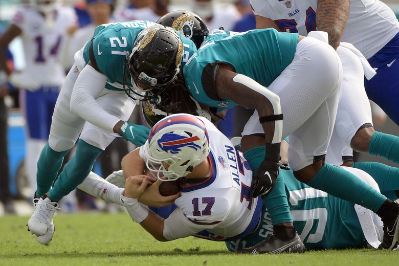 Josh Allen of the Jacksonville Jaguars plays against the Tennessee