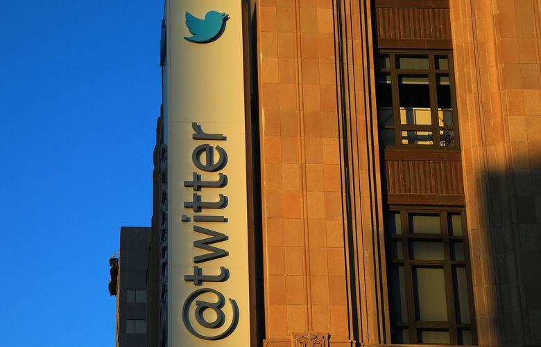 FILE — Outside Twitter’s headquarters in San Francisco, Sept. 19, 2019. Twitter on Monday, Jan. 11, 2021, said that it had removed more than 70,000 accounts that promoted the QAnon conspiracy theory in recent days, as the company widened its crackdown on content that could incite violence after barring President Donald Trump from its service last week. (Jim Wilson/The New York Times) XNYT164