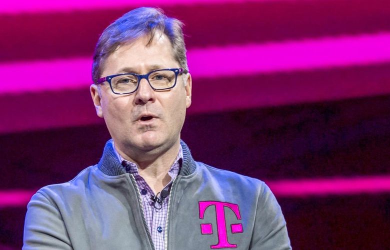 Mike Sievert, president and chief operating officer for T-Mobile US Inc., speaks during a keynote at CES 2020 in Las Vegas, Nevada, U.S., on Wednesday, Jan. 8, 2020. Every year during the second week of January nearly 200,000 people gather in Las Vegas for the tech industry’s most-maligned, yet well-attended event: the consumer electronics show. 775460727