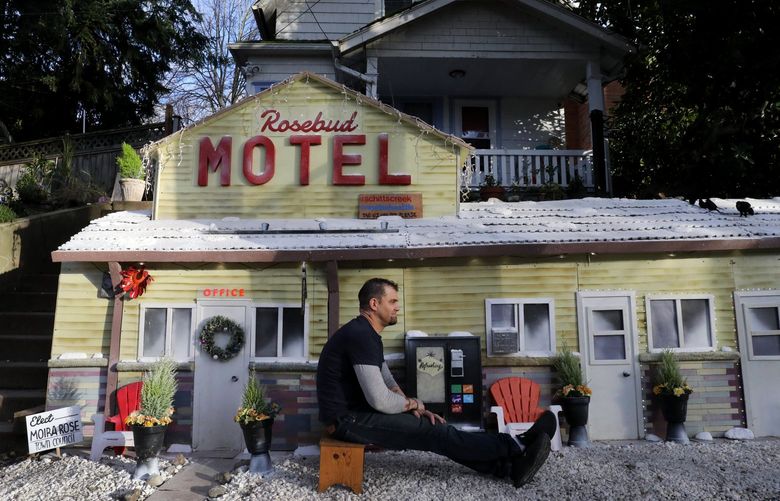 Richard Knowles III (CQ) has created an almost 1/2 scale Rosebud Motel from the TV series Schitt’s Creek.
    New this year is snow and Moira’s Garden.

It’s the second year for this Queen Anne display in front of his home.

(Note, Knowles says he’s the III, to include with name) 


Thursday Dec. 9, 2021 219038
