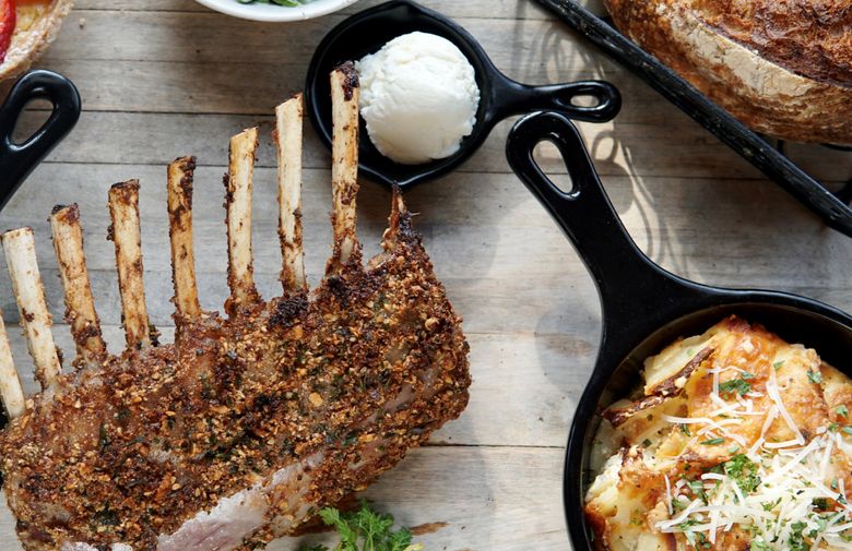 Metropolitan Grill, located in downtown Seattle, is offering a rack of lamb as part of their chef-prepared holiday meal for four. (Catherine Tonner)