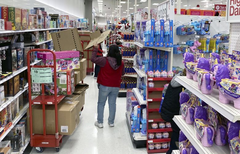 Prices are rising at rates not seen in 40 years, according to a new Consumer Price Index report released Friday. A Target store is seen in Clifton, New Jersey, on Monday, November 22, 2021. (AP Photo/Ted Shaffrey)