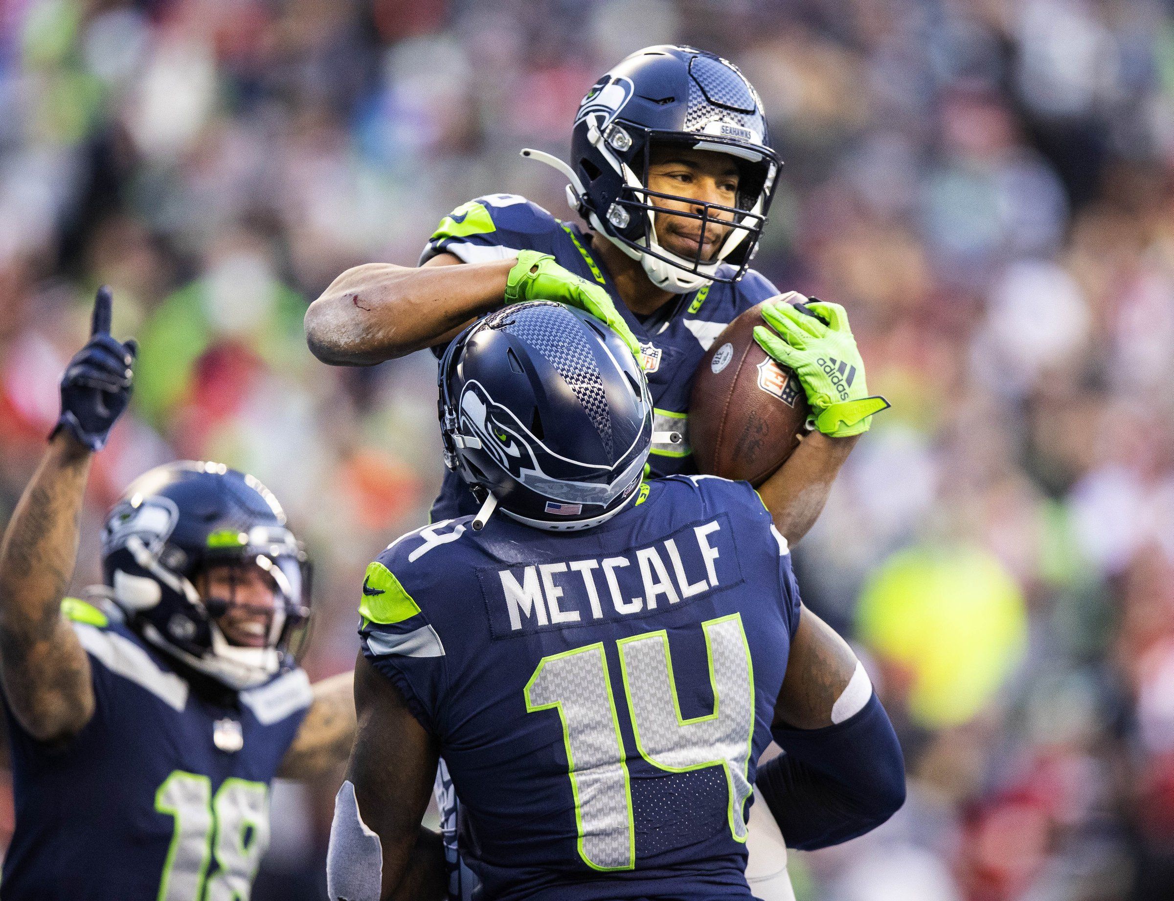 Minus Tyler Lockett and DK Metcalf, Seahawks practice with