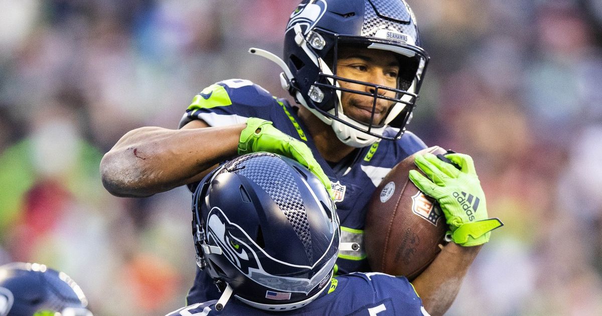 Seattle Seahawks wide receiver Tyler Lockett (16) prepares to go out on  field before an NFL football game against the Los Angeles Rams, Sunday,  Jan. 8, 2023, in Seattle, WA. The Seahawks