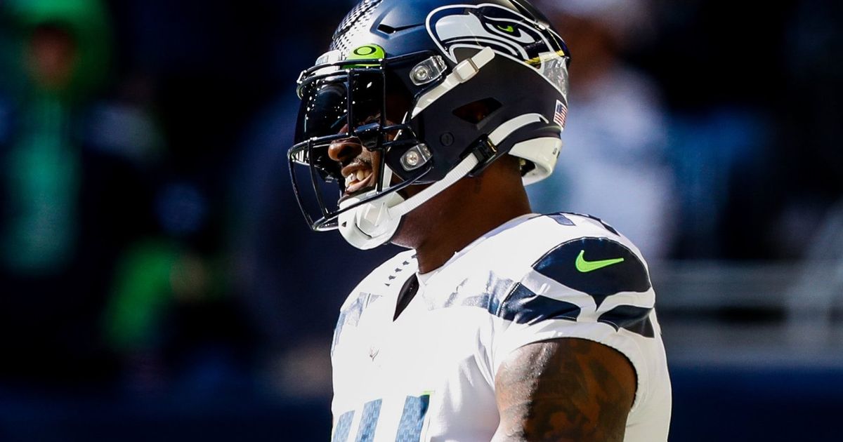 Seattle Seahawks wide receiver Freddie Swain (18) lines up for the snap  during an NFL football game against the Houston Texans, Sunday, Dec. 12,  2021, in Houston. (AP Photo/Matt Patterson Stock Photo - Alamy