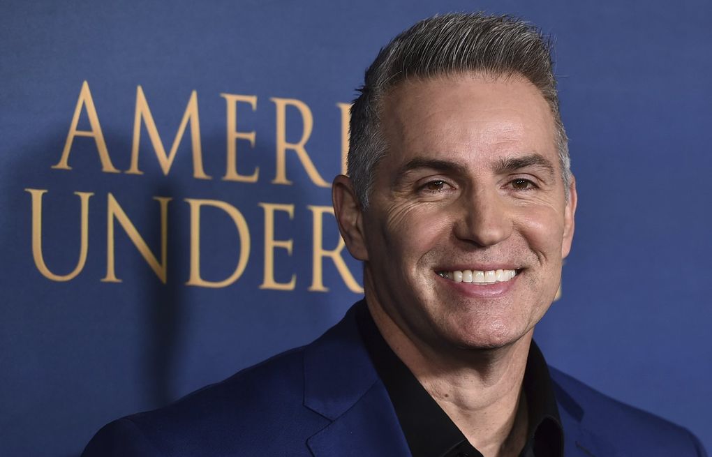 Zachary Levi, left, and Kurt Warner arrive at the premiere of American  Underdog on Wednesday, Dec. 15, 2021, at the TCL Chinese Theatre in Los  Angeles. (Photo by Jordan Strauss/Invision/AP Stock Photo 