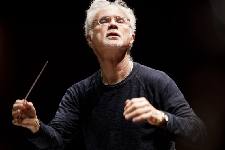 Composer and conductor John Adams returns to Seattle Jan. 6 and 8, his fourth round with Seattle Symphony since making his podium debut here in 2004. (Musacchio-Ianniello-Pasqualini)