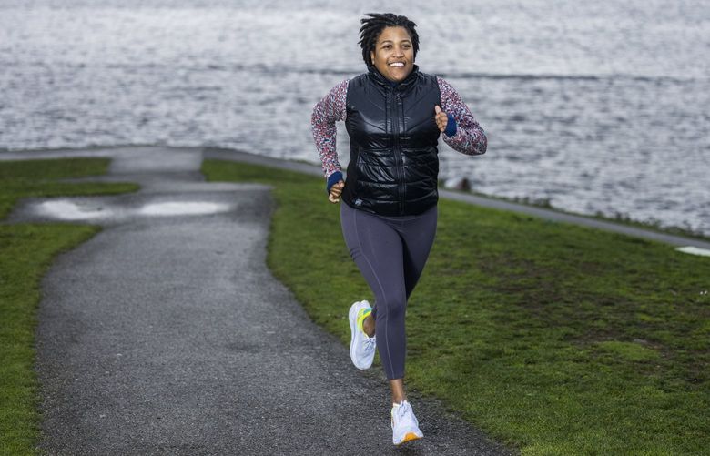Alison Mariella Désir jogs up the hill at Gas Works Park in Seattle on Dec. 22, 2021. 

Désir, a New York native who moved to Seattle in January 2021, is a competitive runner and mental health professional. She is the founder of “Meaning Thru Movement” a series of conversations about fitness and mental health. She says the program talks about issues such as intergenerational trauma or racism on the effects of mental health. 

She describes that movement is scientifically proven to help mental health. “Running provides a deep sense of freedom. Running can be really, really difficult but there are these moments that you live for where it feels like you are in the zone and like you are flying.” She says that running allows her to have an internal focus.