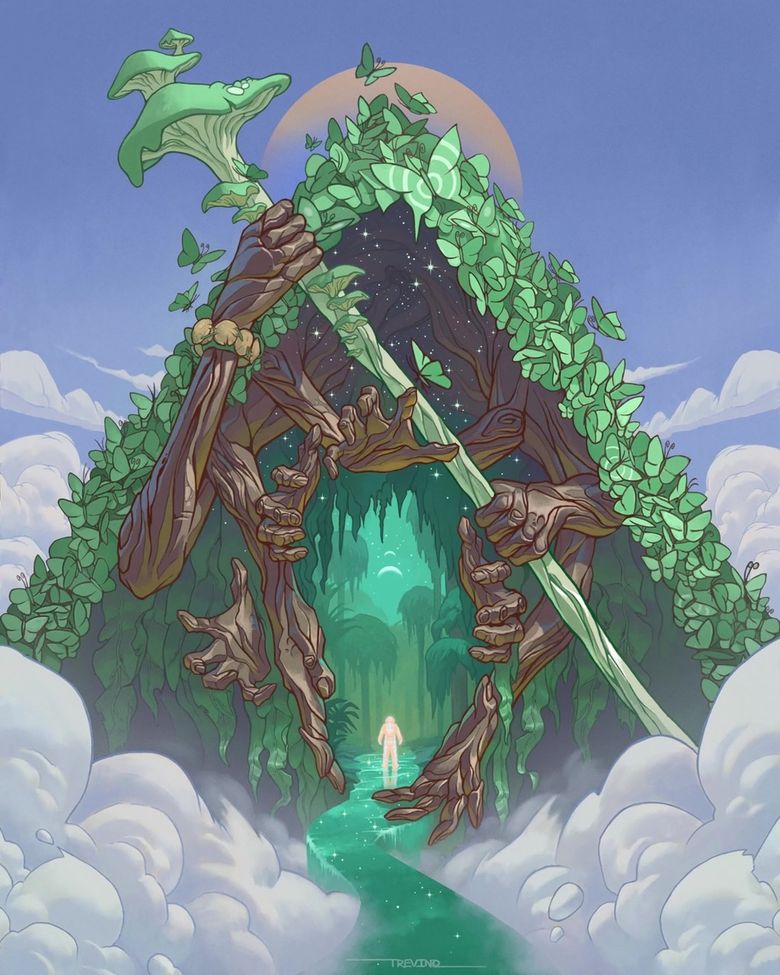 Robbie Trevino’s “Green Gateway” is one of the artworks that will be shown at the Seattle NFT Museum. (Courtesy of Robbie Trevino)