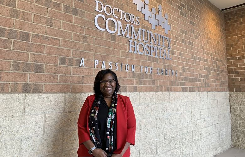 Deneen Richmond, president of Luminis Health Doctors Community Medical Center, stands outside the hospital in Lanham, Md. MUST CREDIT: Washington Post photo by Rachel Chason