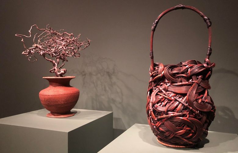 Bamboo baskets on display at Seattle Art Museum’s “Folding Into Shape” exhibition show the incredible craftmanship of Japanese basket weavers.