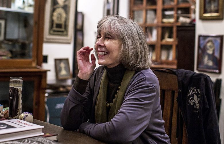 FILE â€” Anne Rice in the library of the Morbid Anatomy Museum in New York, Nov. 28, 2016. Rice, the Gothic novelist best known for her best-selling book â€œInterview With the Vampire,â€ died on Saturday, Dec. 11, 2021. She was 80. (Natalie Keyssar/The New York Times)