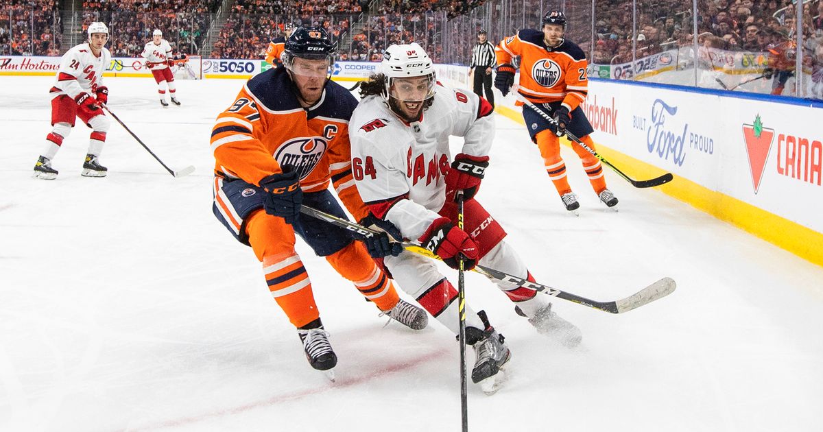 Aho scores twice for Hurricanes in 3-1 victory over Oilers | The ...