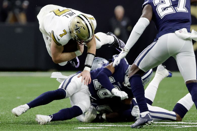 Cowboys pick Taysom off 4 times in 27-17 win over Saints