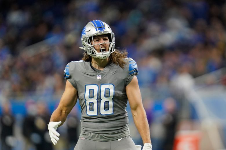 AP source: Lions' Hockenson had season-ending thumb surgery