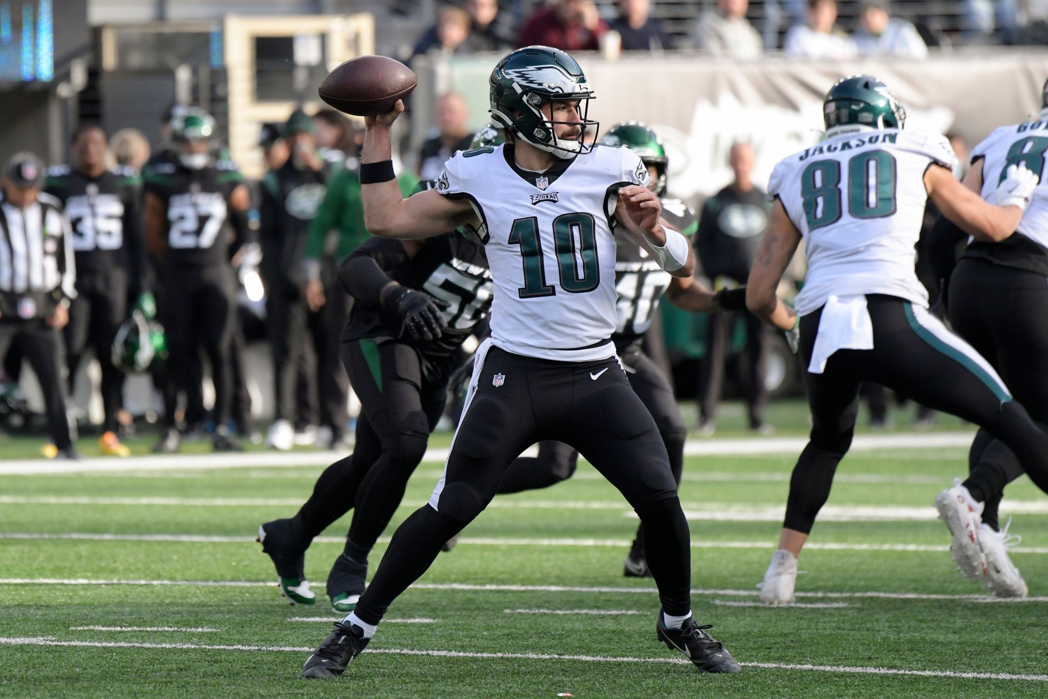 Gardner Minshew steps in, Eagles score on 1st 7 drives to beat Jets