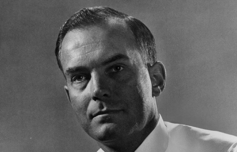 Daniel J. Evans, Seattle, State Representative;
Republican nominee for governor
Evans Prefers ‘Gov. Dan’
Washington’s governor-elect Thursday solved one of his weightier problems: It will be Gov. Dan Evans, not Gov. Daniel J.
Evans said he preferred use of the less formal name in the news media. Credit: Robert Heilman,. 1964