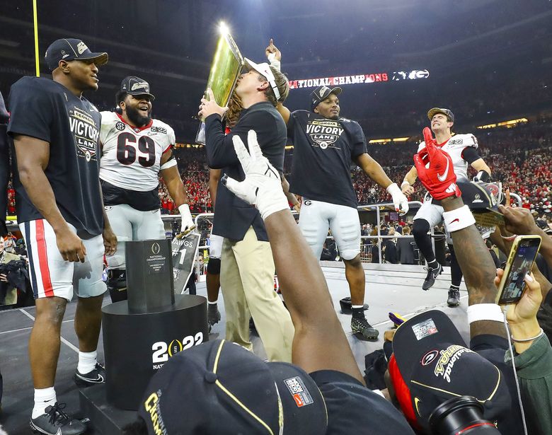 Alabama's national championship trophy shattered