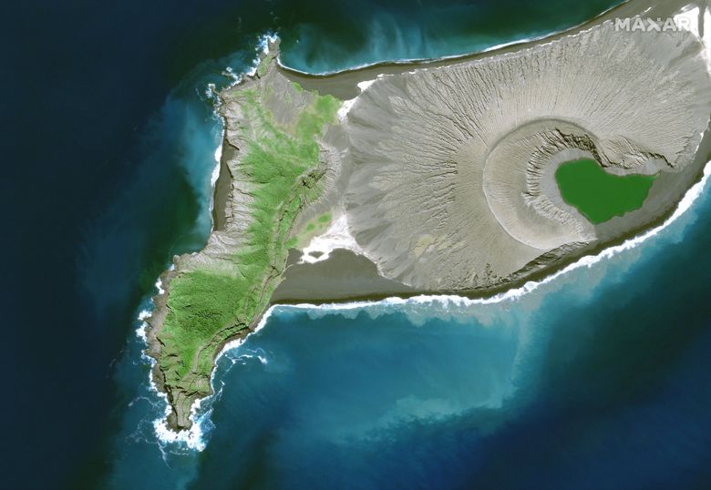 Satellite Map Of Tonga New Sequence Of Images Shows Tonga Volcano's Devastation | The Seattle Times