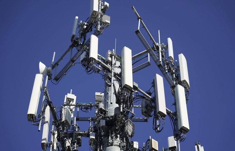 A 5G cell tower in Orem, Utah, U.S., on Tuesday, Jan. 11, 2022. 