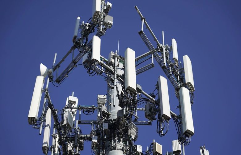 A 5G cell tower in Orem, Utah, U.S., on Tuesday, Jan. 11, 2022.