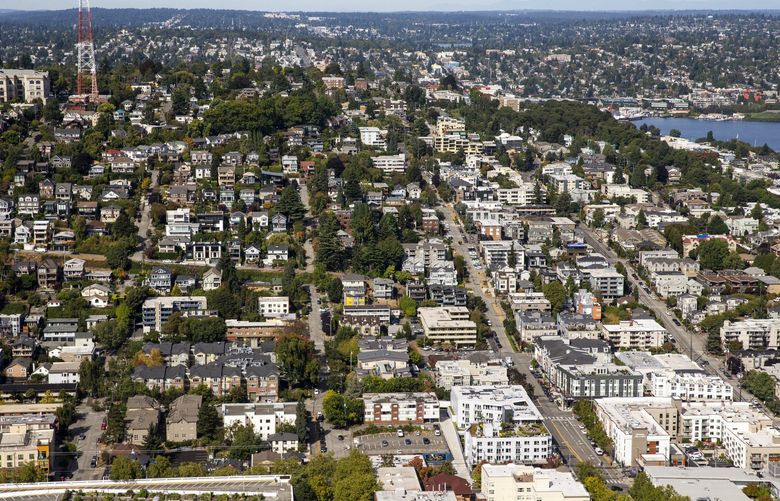 Queen Anne neighborhood seen from the Space Needle on Thursday, Sept. 16, 2021.