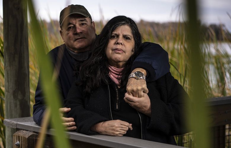 Ana Siqueira and her husband, Luis Duran, who live in Palm Harbor, Fla., have had covid twice. MUST CREDIT: Washington Post photo by Thomas Simonetti