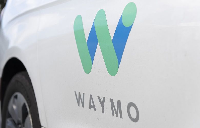 A Waymo self-driving test vehicle in Mountain View, Calif., on February 10, 2019. (Yichuan Cao/Sipa USA/TNS)