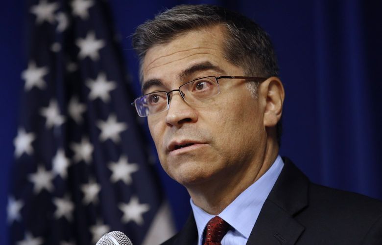 FILE – In this Dec. 4, 2019, file photo, California Attorney General Xavier Becerra speaks during a news conference in Sacramento, Calif. The California Senate voted Sunday, Aug. 30, 2020, to require the state’s top prosecutor to investigate all police shootings that kill an unarmed civilian, advancing one of the highest profile reforms introduced this year in response to the killing of George Floyd. The Senate OK’d the bill despite opposition from Becerra. (AP Photo/Rich Pedroncelli, File) NYSB773