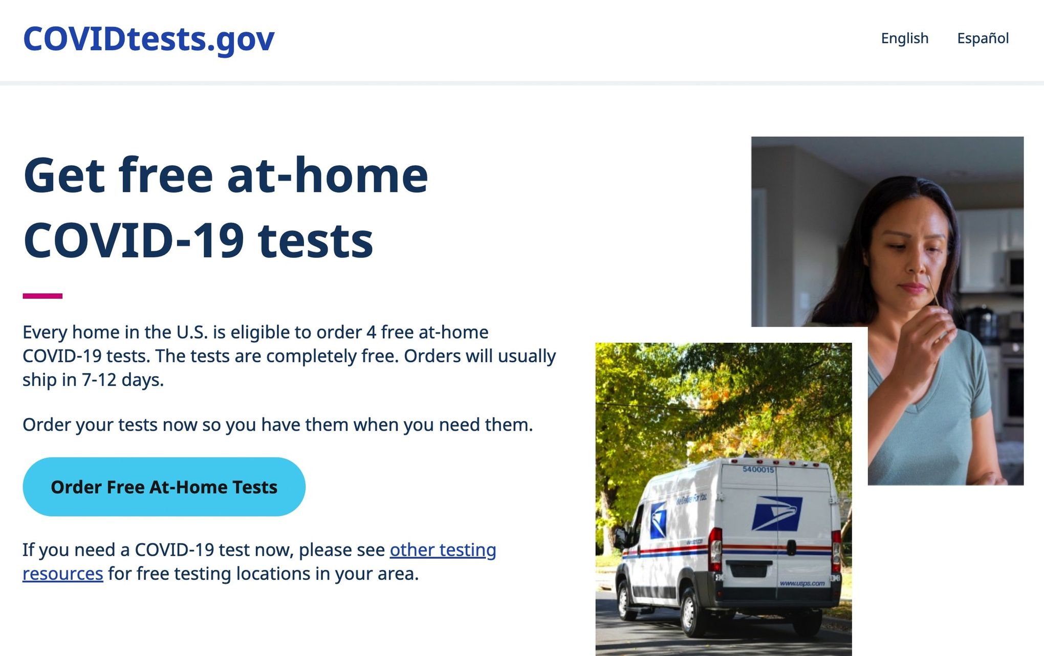 There's now a phone number you can call for free at-home COVID tests : NPR