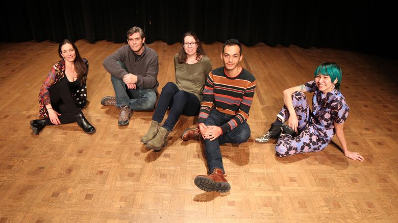 The SOUNDbox team includes, from left, Marina Albero (curator), Steve Peters (Nonsequitur director), Heather Bentley (board member), Carlos Snaider (curator) and Leanna Keith (curator). (Daniel Husser)