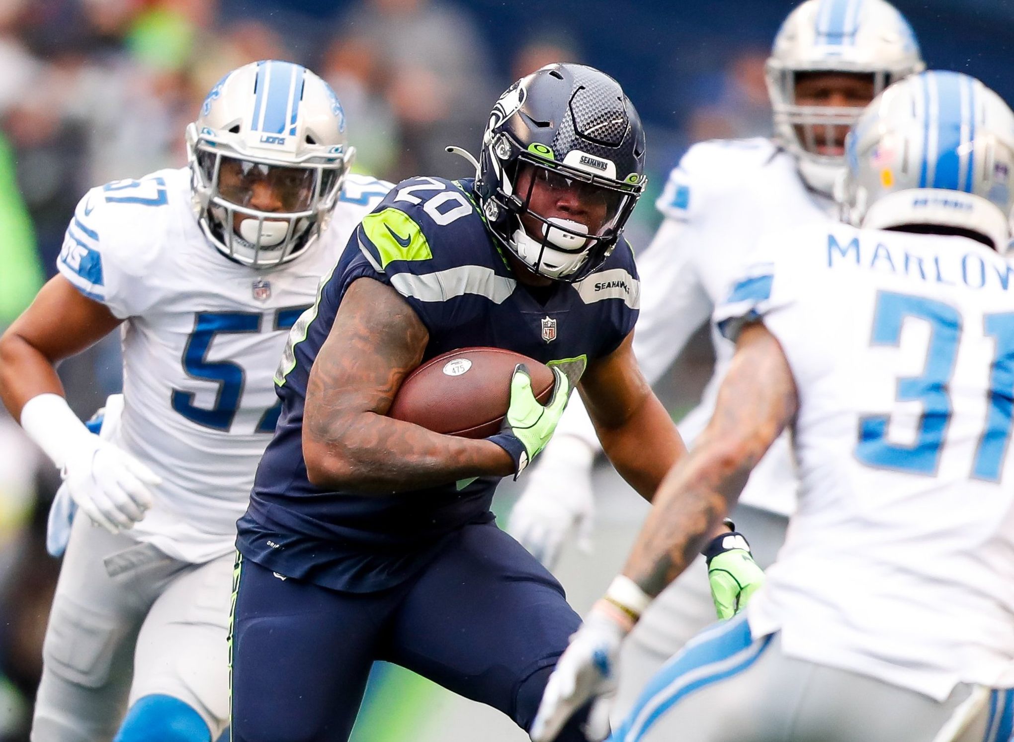 Reporter Bob Condotta grades the Seahawks' 48-45 win over the Lions