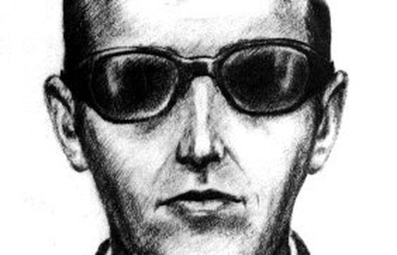 An artist’s sketch released by the FBI of the skyjacker known as ‘Dan Cooper’ and ‘D.B. Cooper’, from the recollections of passengers and crew of a Northwest Orient Airlines jet he hijacked between Portland and Seattle, Nov. 24, 1971.  ‘Cooper’ later parachuted from the plane with $200,000 in ransom money.  Dead or alive, he has not been found.  The FBI is making a new stab at identifying mysterious skyjacker Dan Cooper, who bailed out of an airliner in 1971 and vanished, releasing new details that it hopes will jog someone’s memory.  Credit: Associated Presas / FBI (handout from FBI)