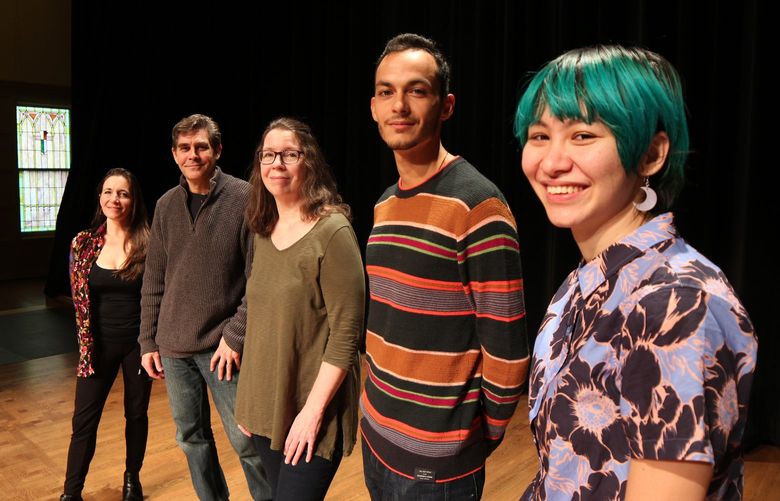 The SOUNDbox team includes, from left, Marina Albero, Steve Peters, Heather Bentley, Carlos Snaider and Leanna Keith.
