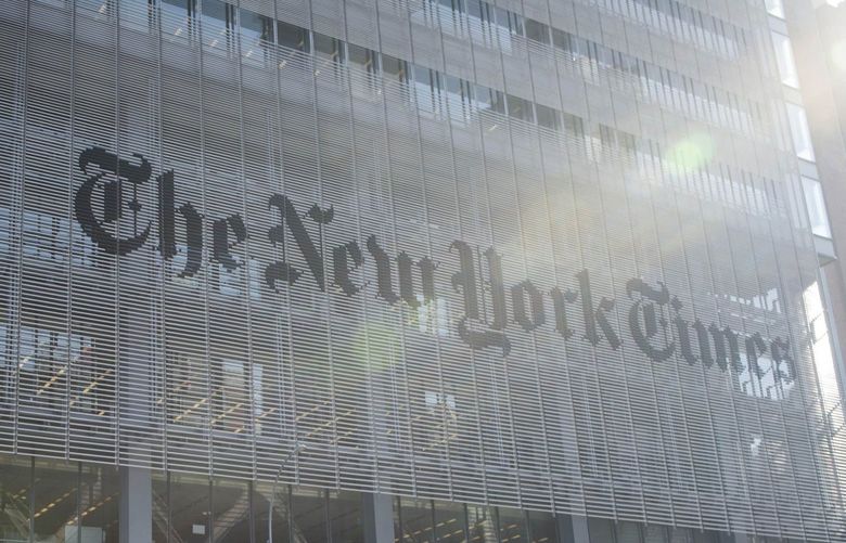 The New York Times Co. headquarters in New York on Feb. 3, 2019. MUST CREDIT: Bloomberg photo by Tiffany Hagler-Geard