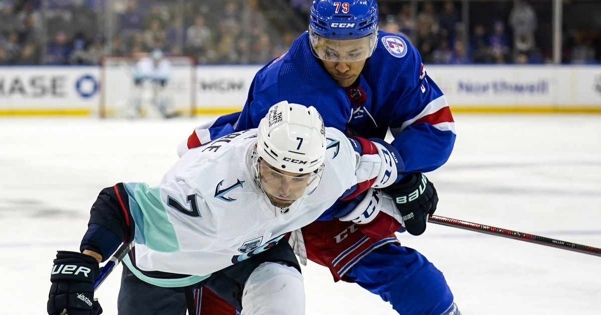 Kraken stunned by last-minute goal in defeat to Rangers | The Seattle Times