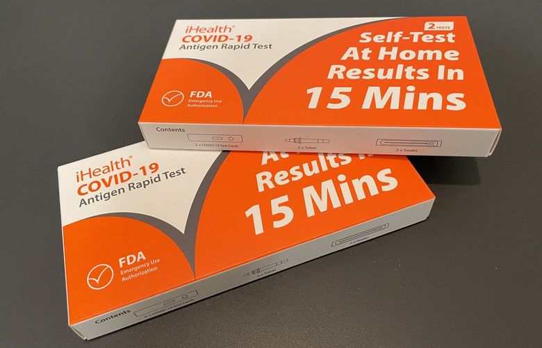 Sayyescovidtest.org sent two identical packets of iHealth brand Covid-19 Antigen Rapid Tests.