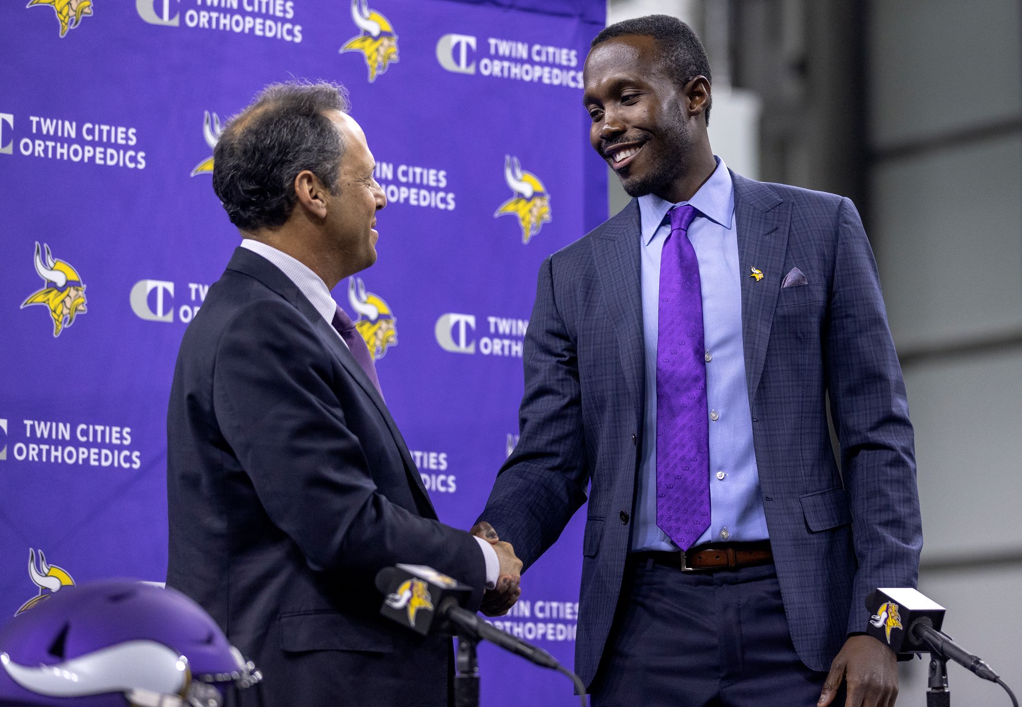 New Vikings GM Kwesi Adofo-Mensah gets emotional talking about his family