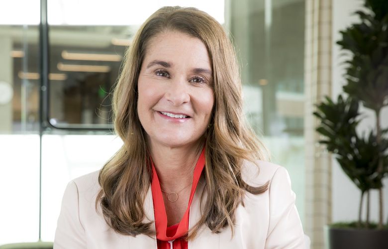 Melinda Gates talks about her new book, “Moment of Lift” at her company Pivotal Ventures’ offices in Kirkland Thursday March 28, 2019. 209684